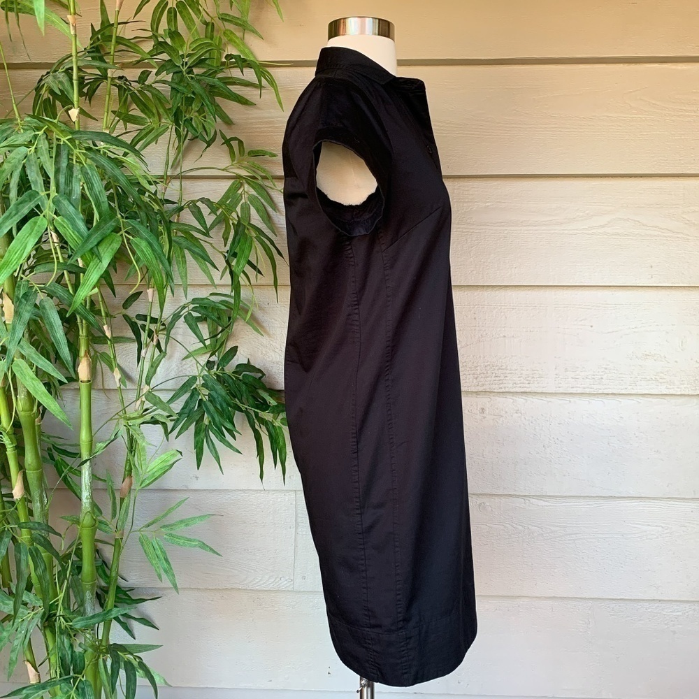 J. Crew Black Collared Shirt Dress - Picture 2 of 5